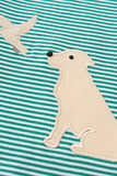 Premium green stripe hunting applique boy set