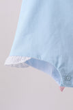 Blue ribbon ruffle bow bubble