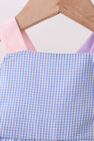 Blue ruffle bow bubble