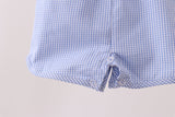 Blue ruffle bow bubble