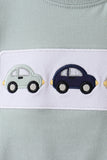 Green vehicle embroidery top