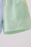 Blue&green seersucker shorts