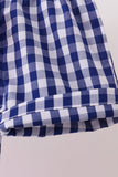 Red flag fireworks embroidery shorts set