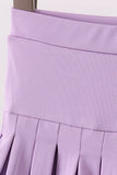 Purple pleated skort