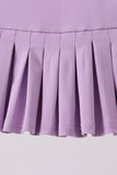 Purple pleated skort