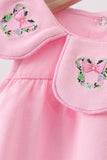 Pink Floral Embroidery Bubble