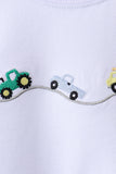Blue Vehicle Embroidered Set