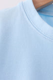 Blue football applique top