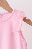 Pink Scalloped Bow Dress