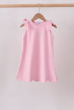 Pink Scalloped Bow Dress