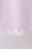 Pink Seersucker Stripe Scalloped Dress