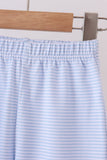 Blue Jack-O-Lantern applique pants set