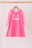 Pink Jack-O-Lantern applique 2pc dress set