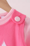 Pink Jack-O-Lantern applique 2pc dress set