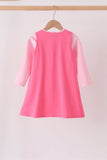Pink Jack-O-Lantern applique 2pc dress set