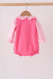 Pink Jack-O-Lantern applique 2pc bubble set