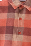 Rust Plaid Button Down Shirt