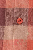 Rust Plaid Button Down Shirt