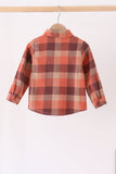 Rust Plaid Button Down Shirt