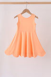 Coral Scalloped Dress