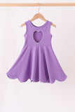 Purple Scalloped Dress
