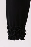 Black icing ruffle pants