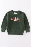 Hand made green christmas tree sweater