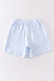 Blue stripe men swim trunks
