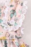 Lemon print girl ruffle shorts set