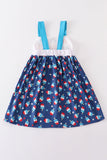 Patriotic popsicle embroidery strap dress