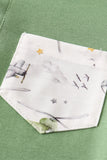 Green helicopter boy shorts set