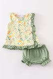 Yellow floral baby set