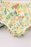 Yellow floral 2pc girl swimsuit