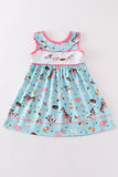 Mint farm embroidery dress