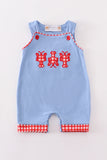 Red plaid lobster applique boy jonjon