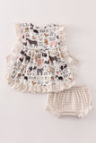 Beige Farm Bloomer Set