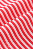 Maroon stripe football embroidery top