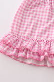 White apple girl shorts set