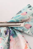 Green garden serenity print girl sailor bow