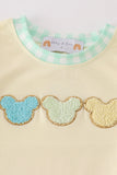 Yellow character french knot boy set