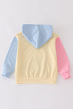 Color blocked character french knot mom & me hoodie top