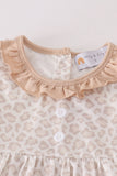 Beige leopard girl set