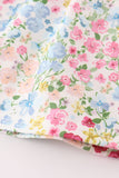 Pink floral print baby set