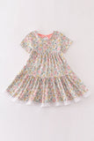 Floral print girl dress