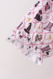 Pink Cat Print Mom Dress