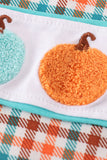 Pumpkin french knot gingham boy jonjon