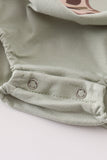 Sage camouflage deer applique bubble