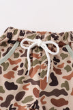 Sage camouflage deer applique pants set