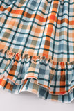Green plaid mom&me dress