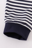 Grey football applique boy hoodie set